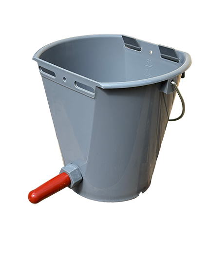 Ведро-поилка для телят 8 л, серое