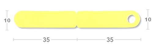Бирка ушная PU-TWIN, 10x35