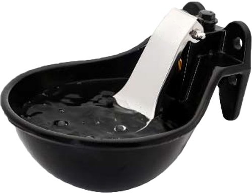 Поилка чугунная 1,5л с языком из нержавеющей стали