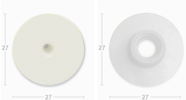 Бирка ушная MULTI flex R/R d27 TMP, открытая, белая